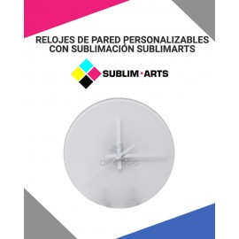 Reloj de Vidrio Circular para Sublimación 20 cm y 18.5 cm